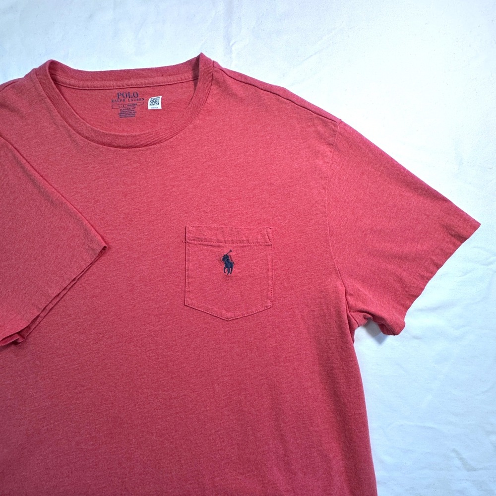 Polo Ralph Lauren Men's Red Classic Fit Pocket T‎ Shirt Size Large